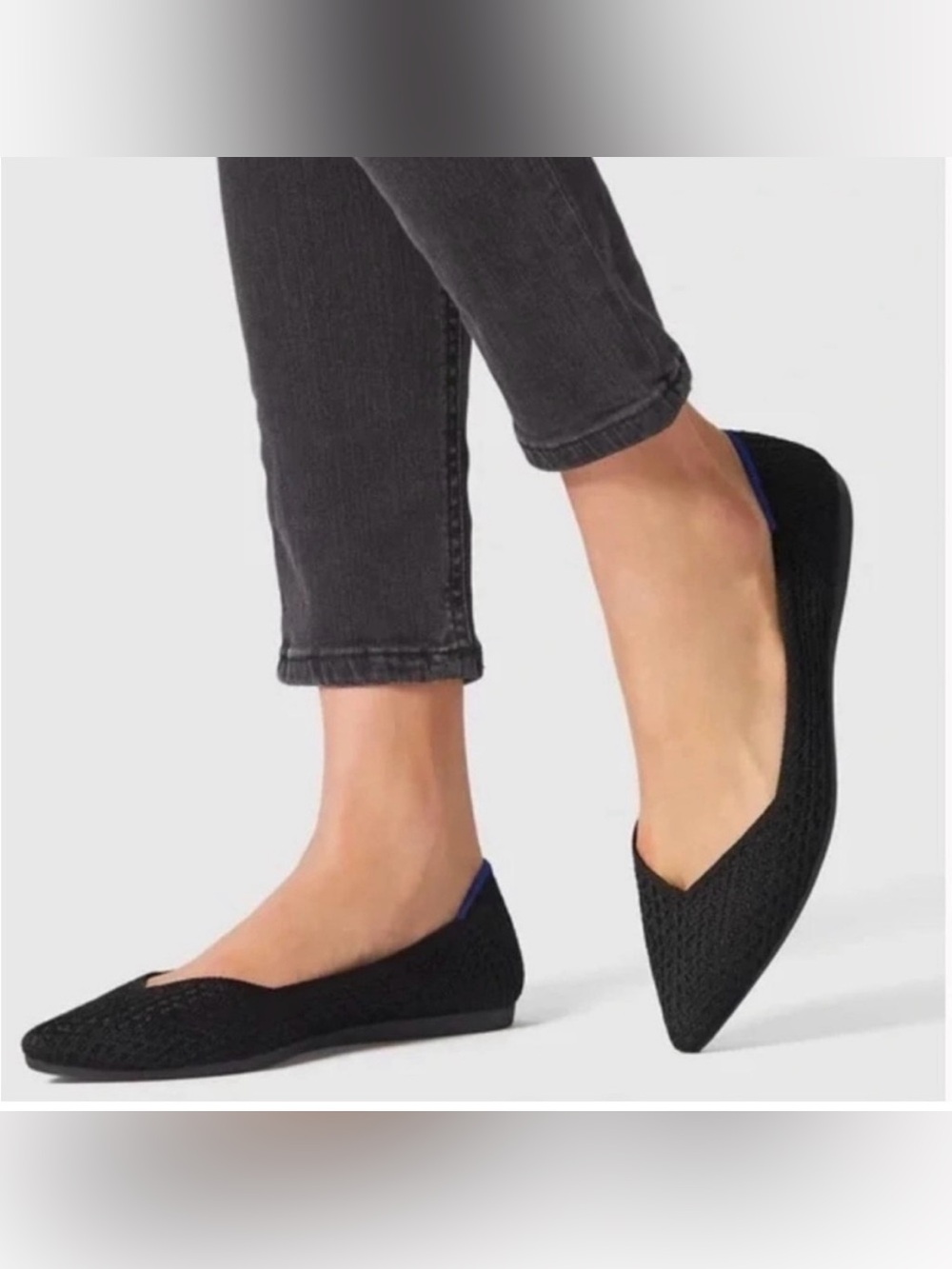 Rothy’s on point ballet flats black. Black size 8